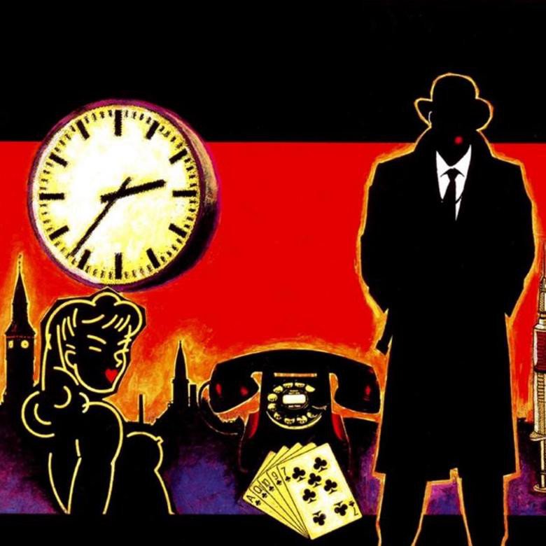 Et udsnit af omslaget til »Mord i mørket« fra 1981, der blev første bog i en serie på 12 bøger.