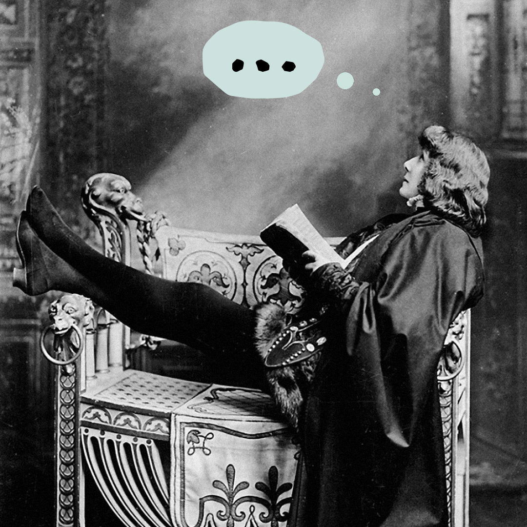 Актриса Сара Бернар в образе Гамлета, 1899. Иллюстрация: Игорь Юхневич / Букмейт 