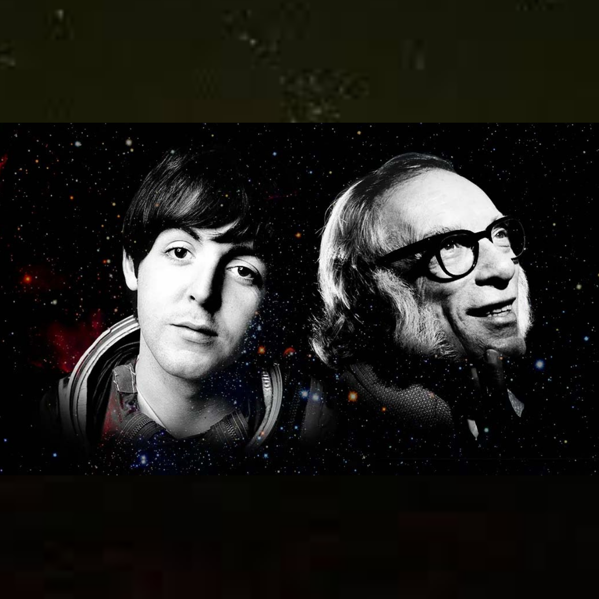 Isak Asimov i Pol Makartni izvor: codigoespagueti.com
