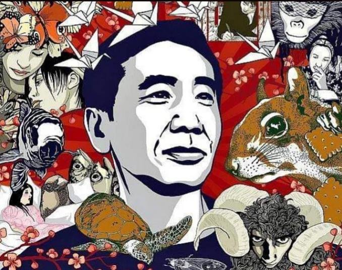 Haruki Murakami / Ilustracija: Binilbparakkal