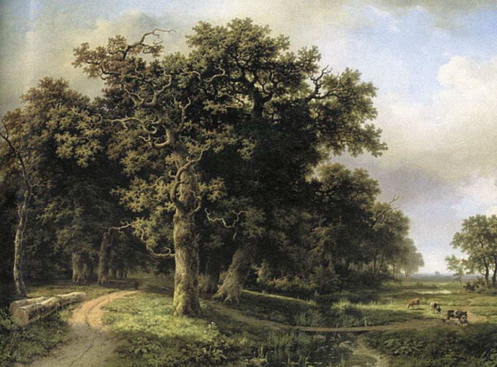 Картина «Пейзаж с ручьем», изначально написанная голландским художником Маринусом Адрианом Куккуком. Источник: wikipedia.org