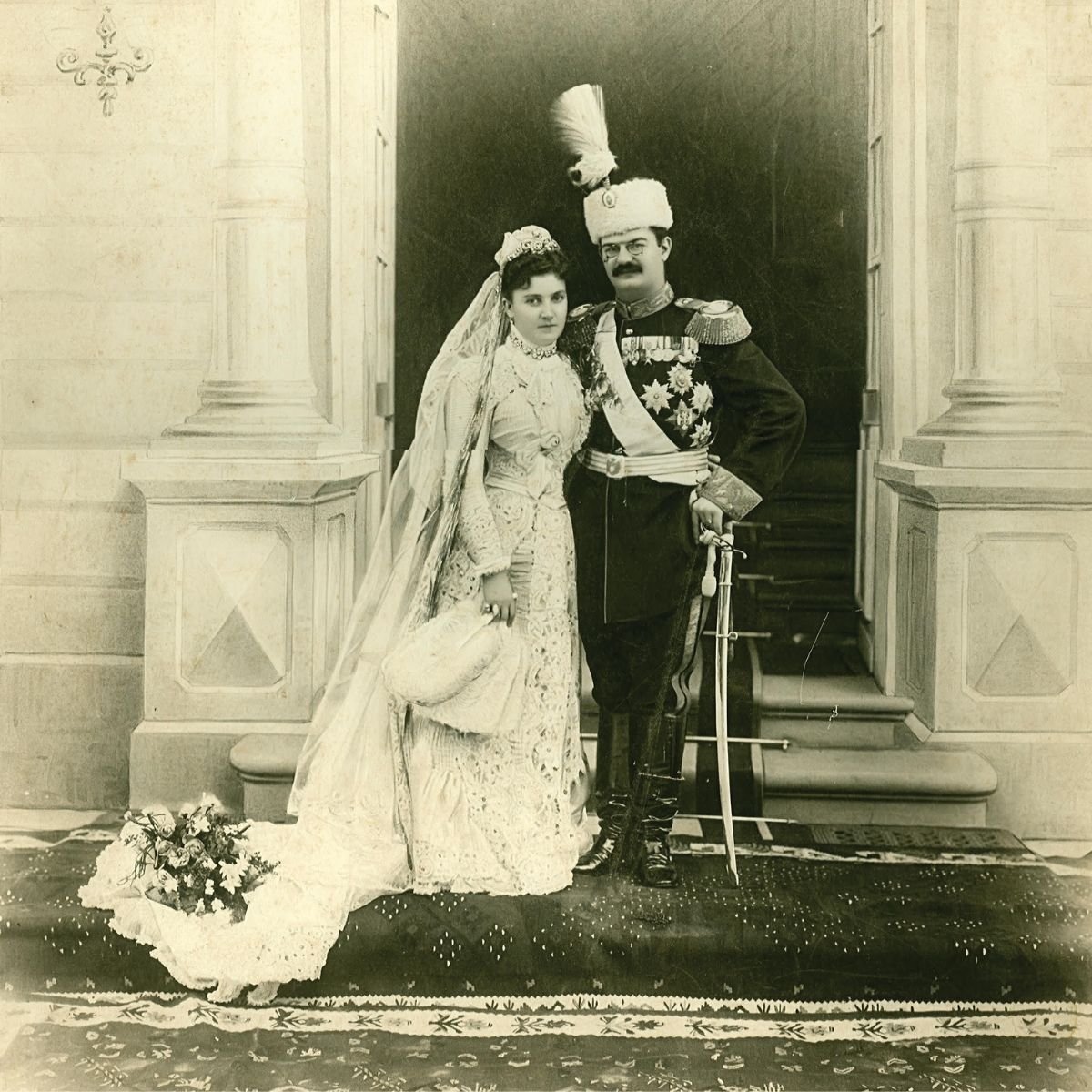 Kralj Aleksandar i kraljica Draga na venčanju 1900. godine / foto: Istorijski muzej Srbije