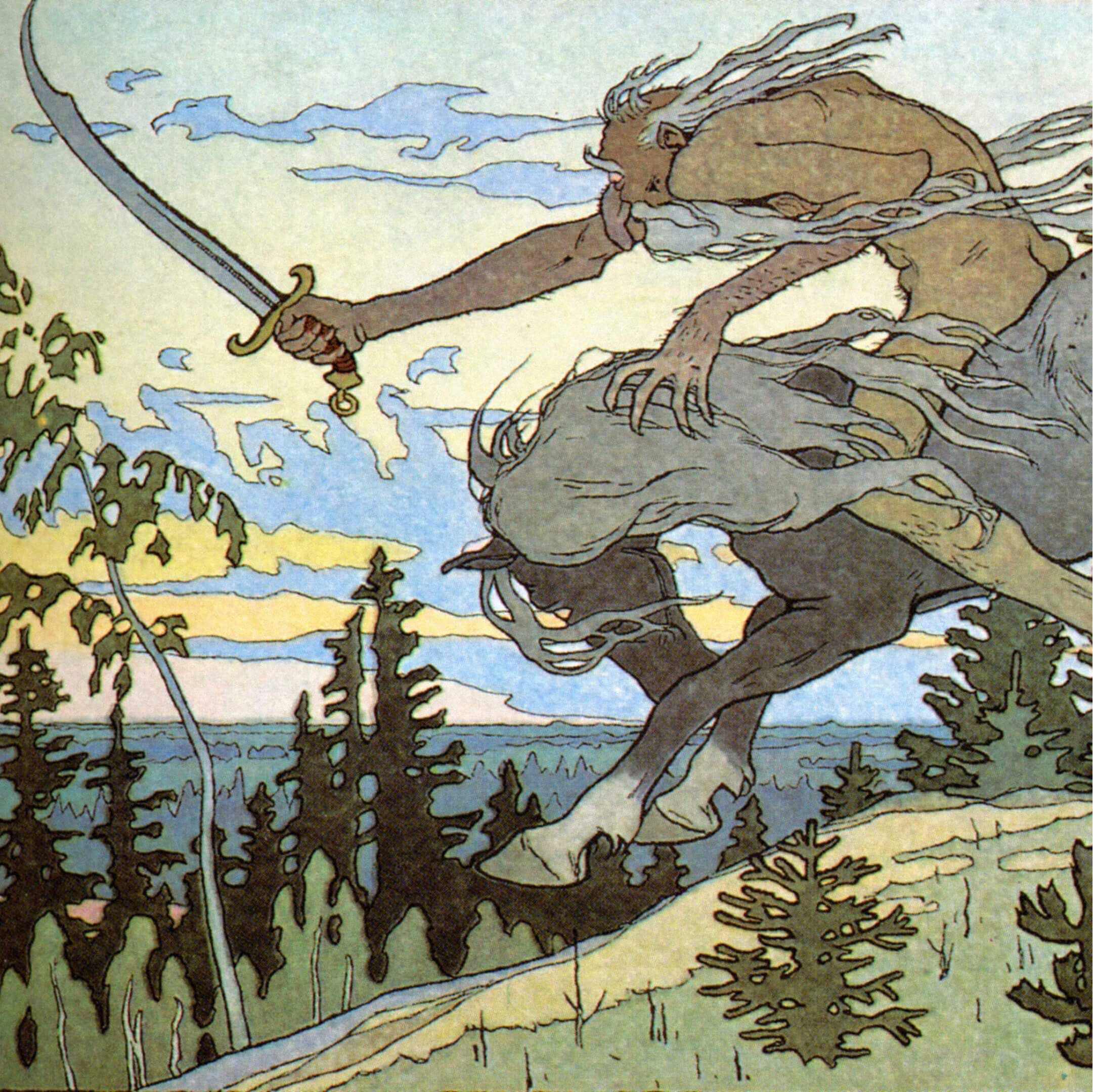 «Кощей бессмертный», художник Иван Билибин, 1901. Источник: wikimedia.org
