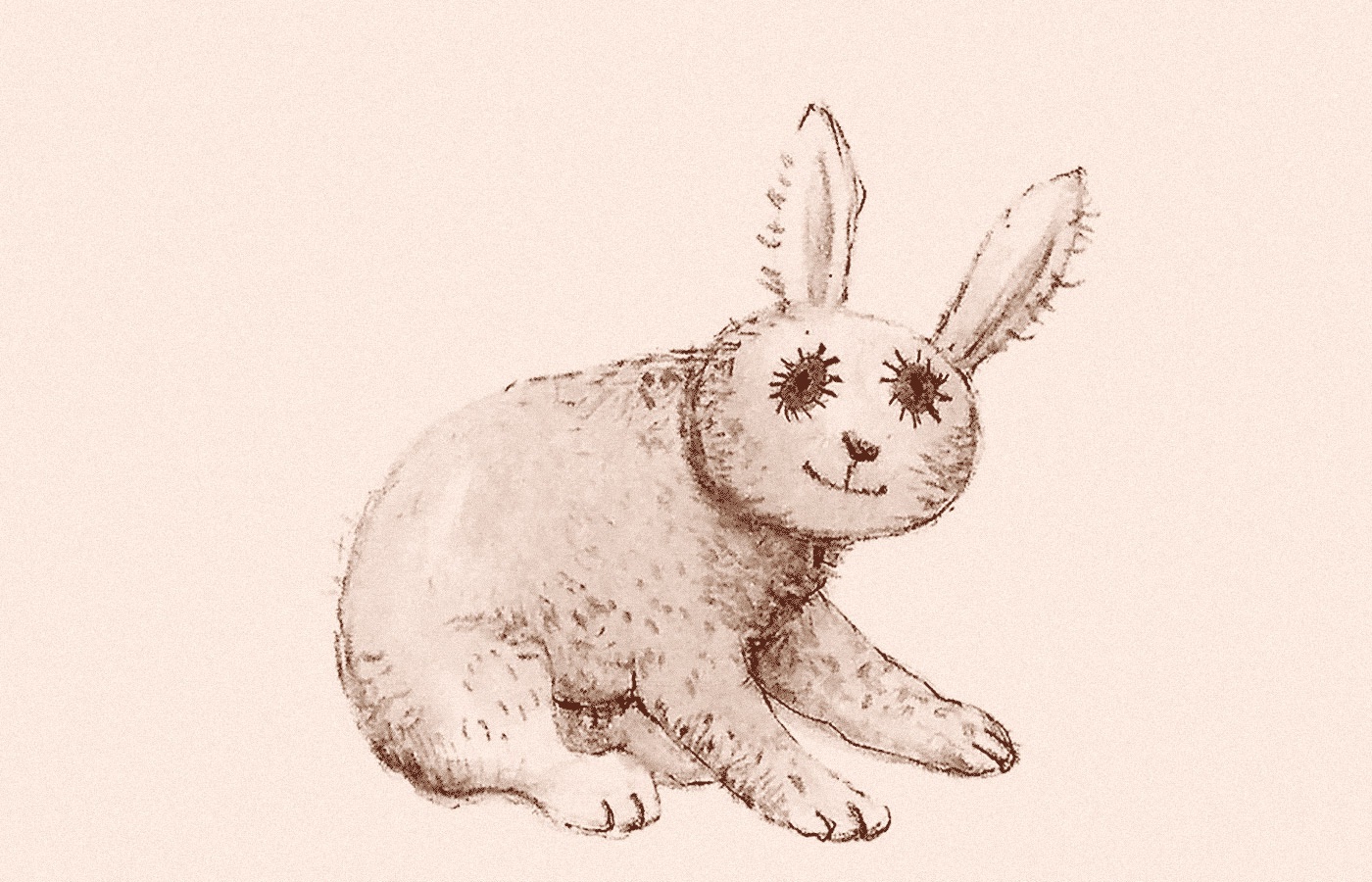 Иллюстрация из книги Джудит Керр «Как Гитлер украл розового кролика», рисунок автора 