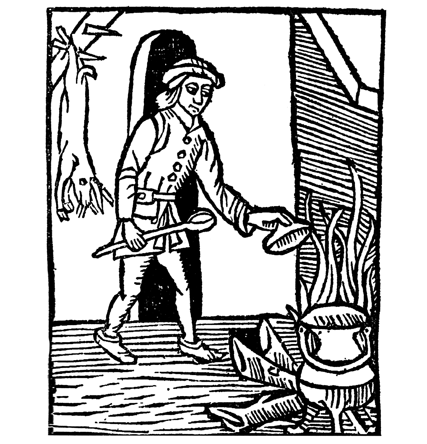 Повар. Неизвестный художник, 1495 г. Похлебка могла иметь любой вкус, который только можно себе вообразить, и составляла основу рациона и богатых, и бедных. Иллюстрация из книги «Как жить в эпоху Тюдоров»