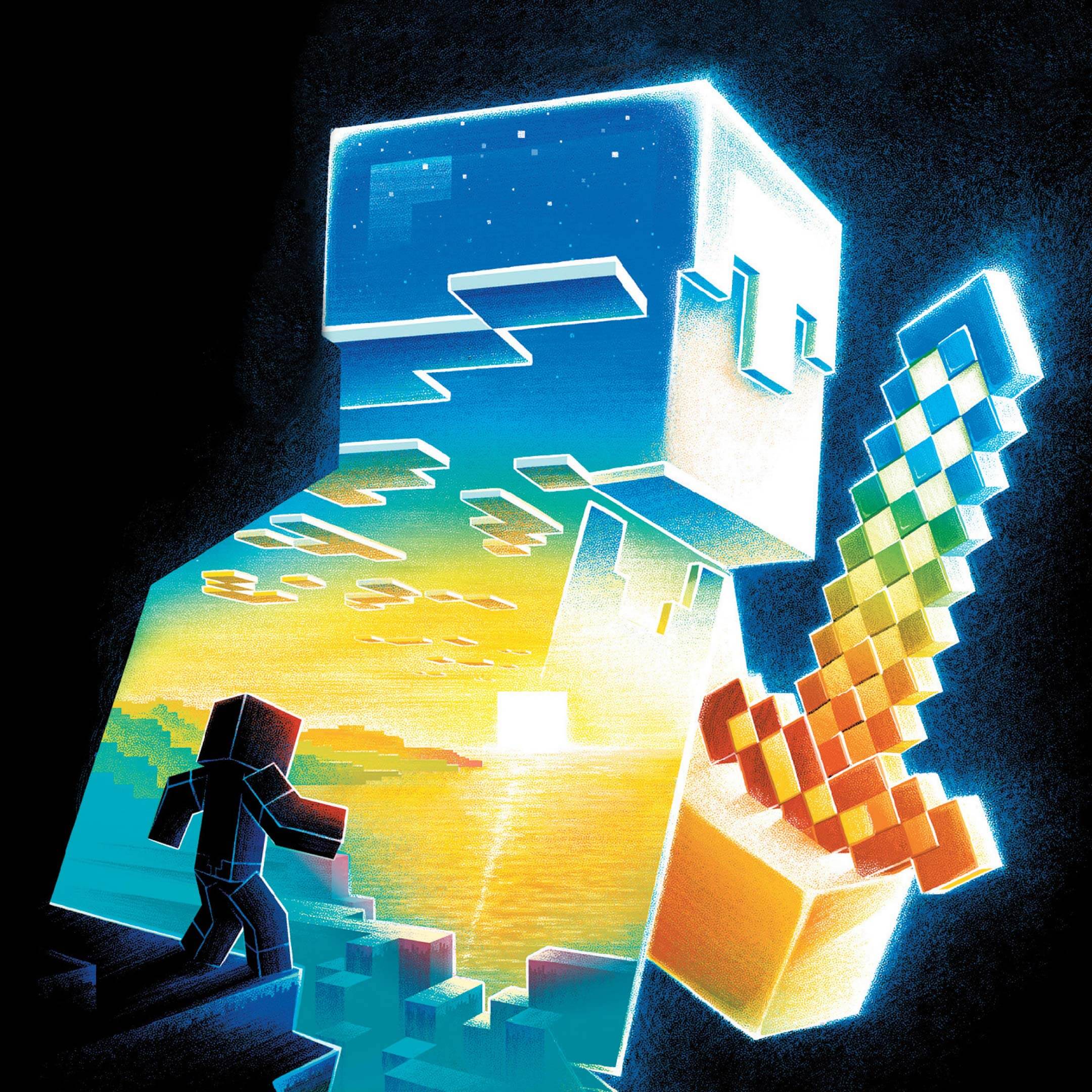 Фрагмент обложки книги Макса Брукса «Minecraft: Остров», художник Ian Wilding
