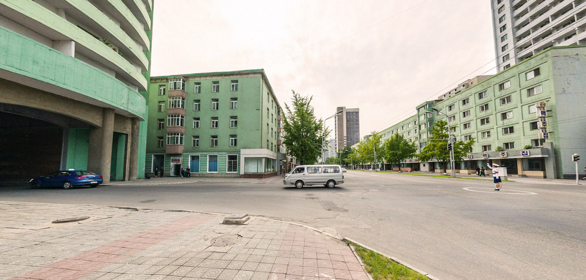 Улица в Пхеньяне, 2015. Источник: Aram Pan, Google Street View 