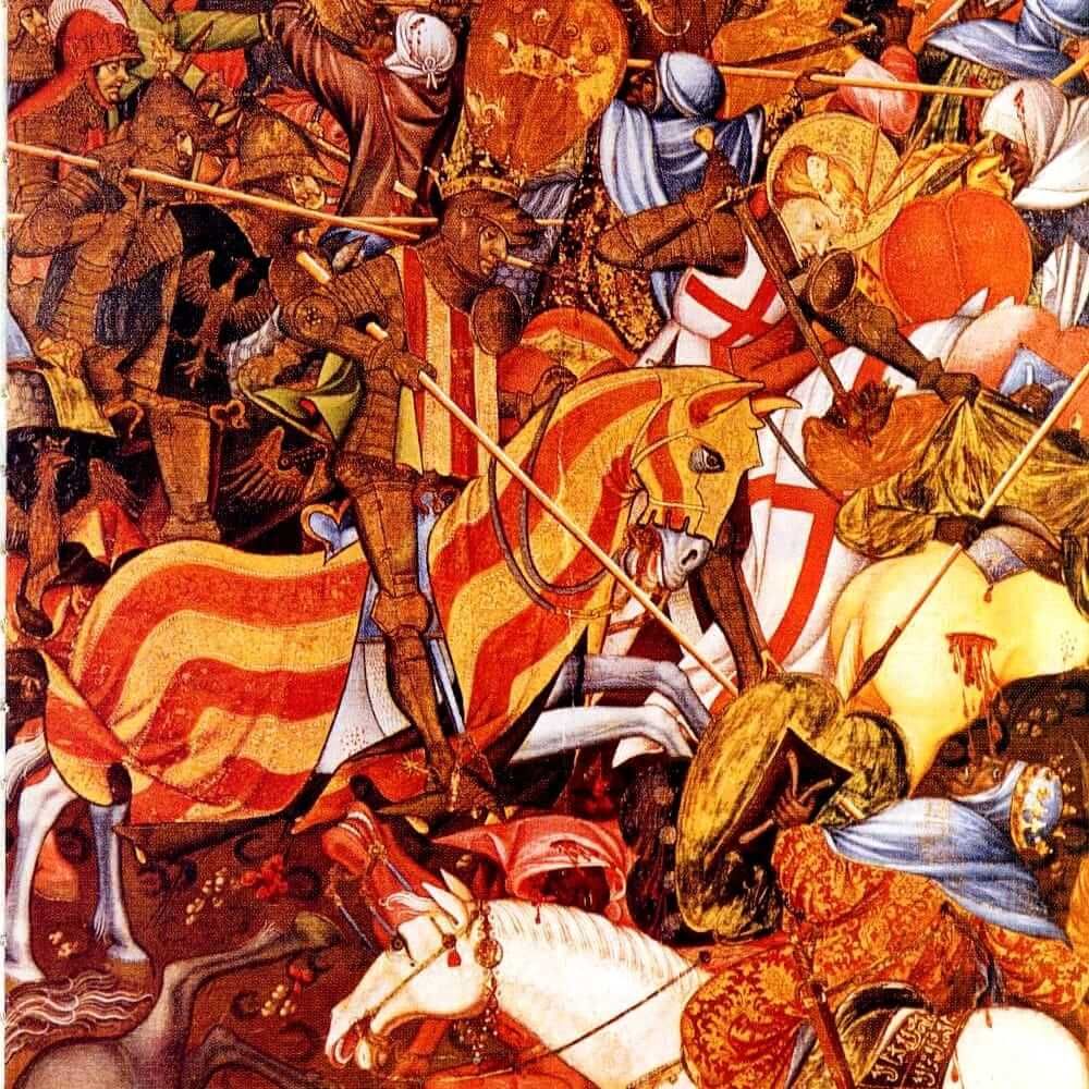 Картина «Битва при Пуиге в 1237 году». Художник Андрес Марсаль де Сас. Источник: wikipedia.org