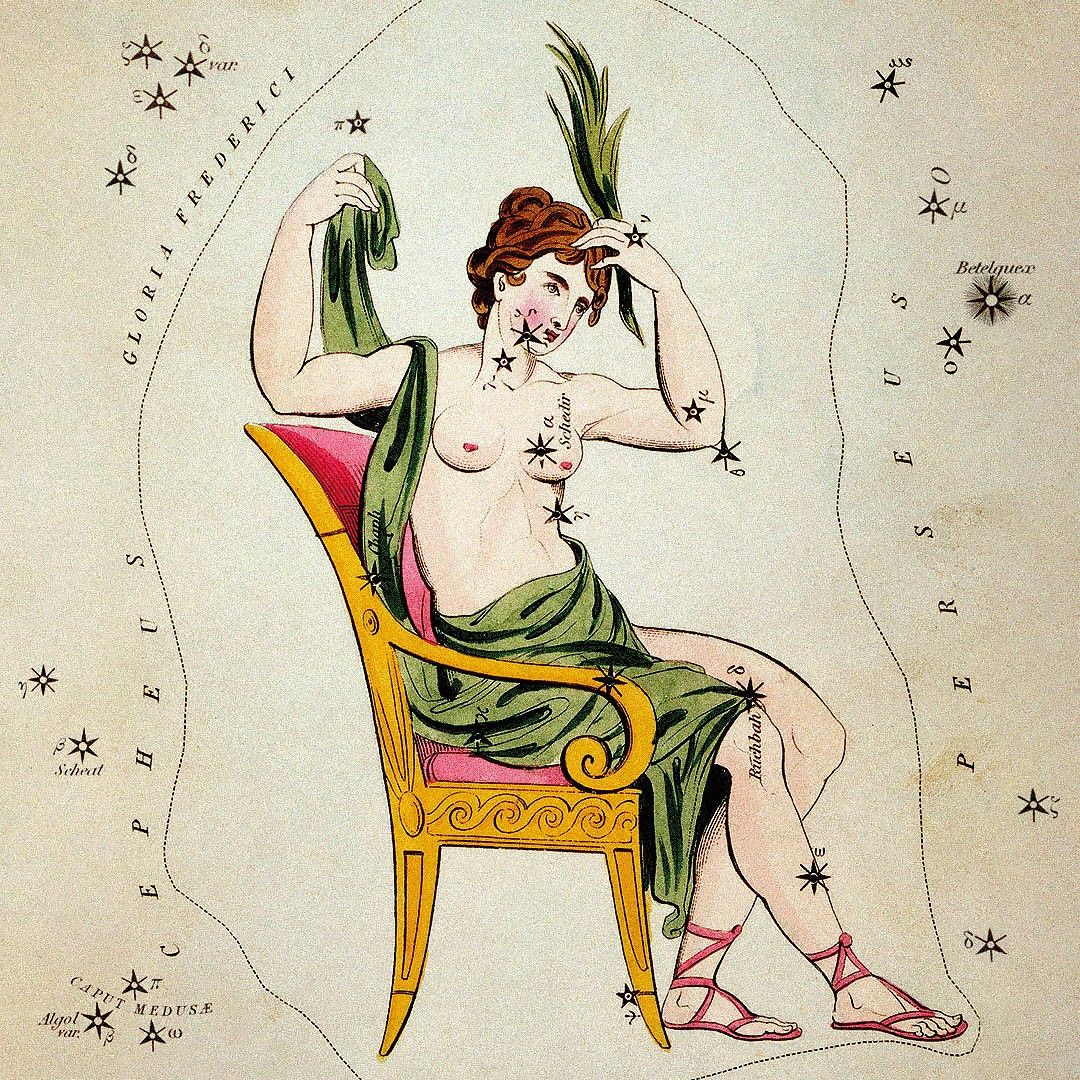 Созвездие Кассиопеи. Иллюстрация Сидни Холла, 1825 / Wikipedia / Bookmate Journal