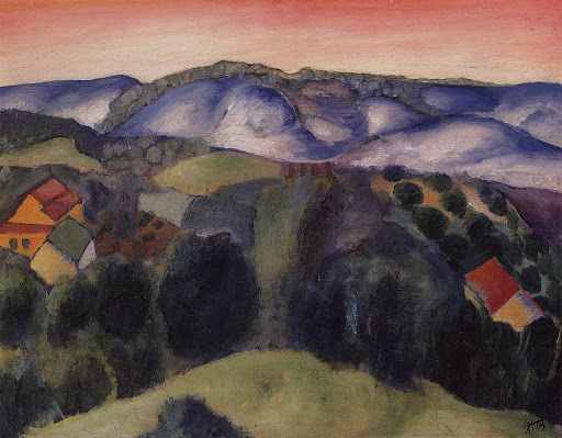 Кузьма Петров-Водкин. Окрестности Хвалынска. 1909. Источник: rusmuseumvrm.ru