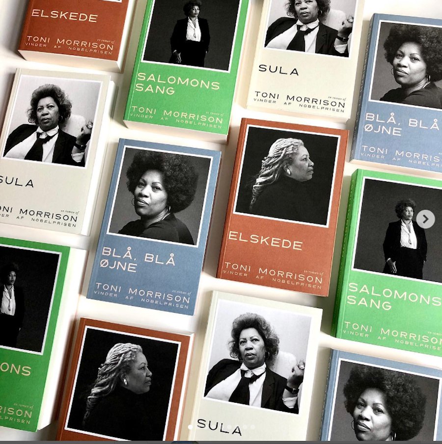 Bogserien af Toni Morrision har bogdesign af Sofie Winding. Bøgerne udkommer på Politikens Forlag.