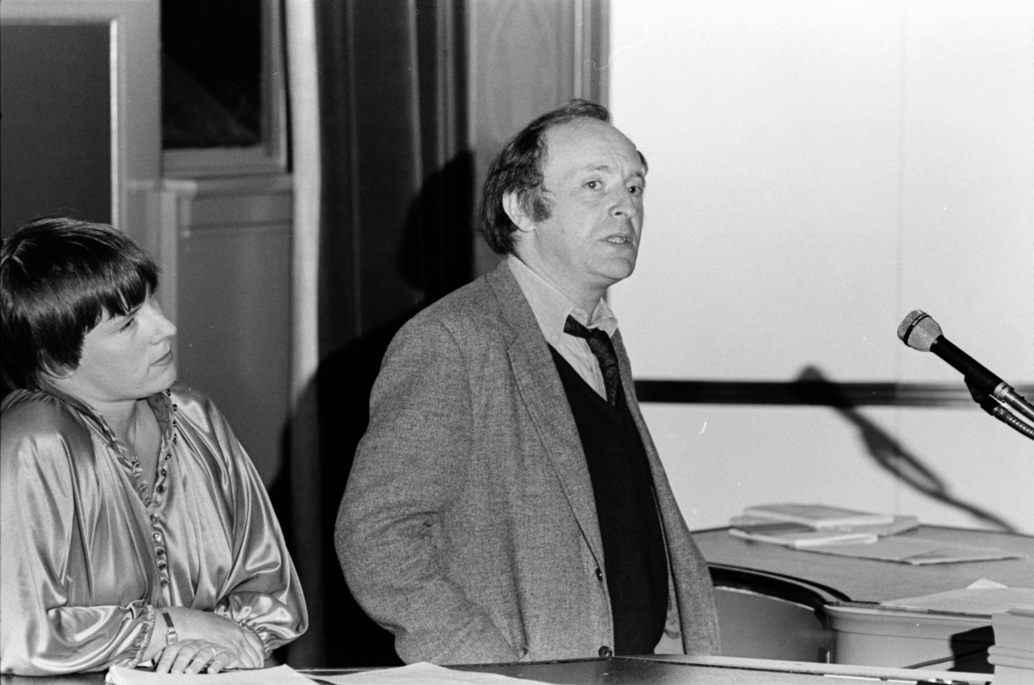 Иосиф Бродский и американская поэтесса Лин Коффин в Мичиганском университете. Фото: aadl.org