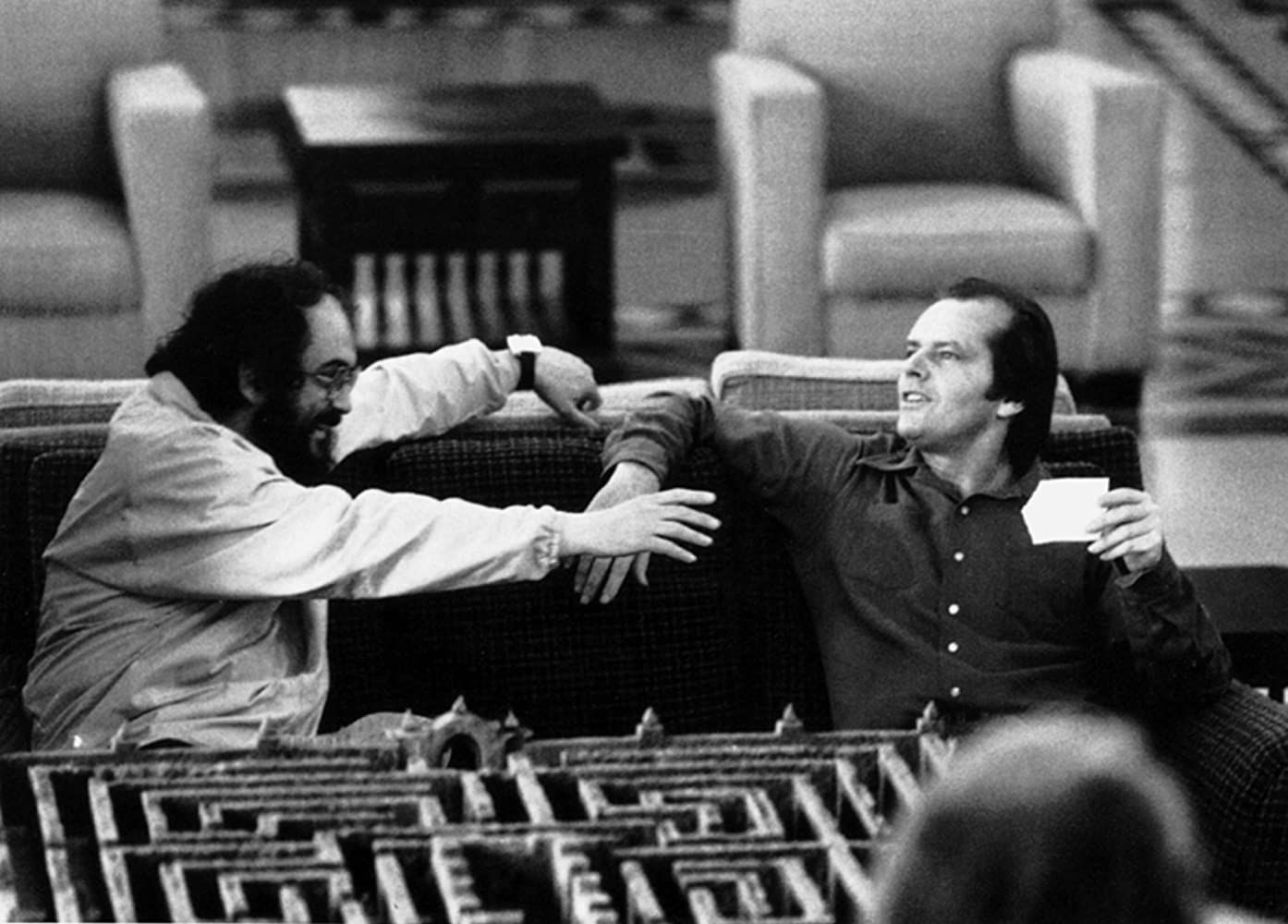 Стэнли Кубрик и Джек Николсон на съемках «Сияния». Фото: imdb.com