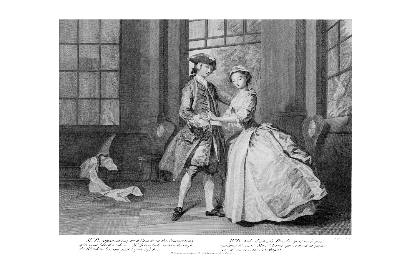 Иллюстрация Джозефа Хаймора к книге Сэмюэля Ричардсона «Памела, или Вознагражденная добродетель», 1762
